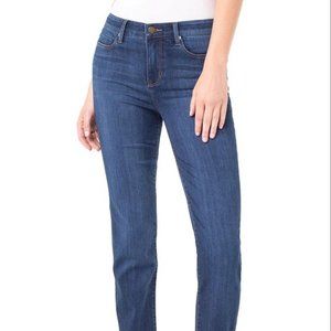 NWT Liverpool Jeans Sadie Straight in San Andreas Dark Size 0/25 Midrise
